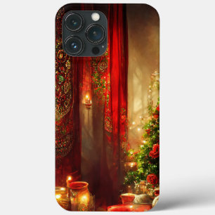 A lovely Christmas tree fireside iPhone 13 Pro Max Case