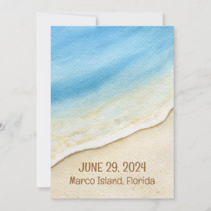 A Lovely Day For A Beach Wedding - Invitation