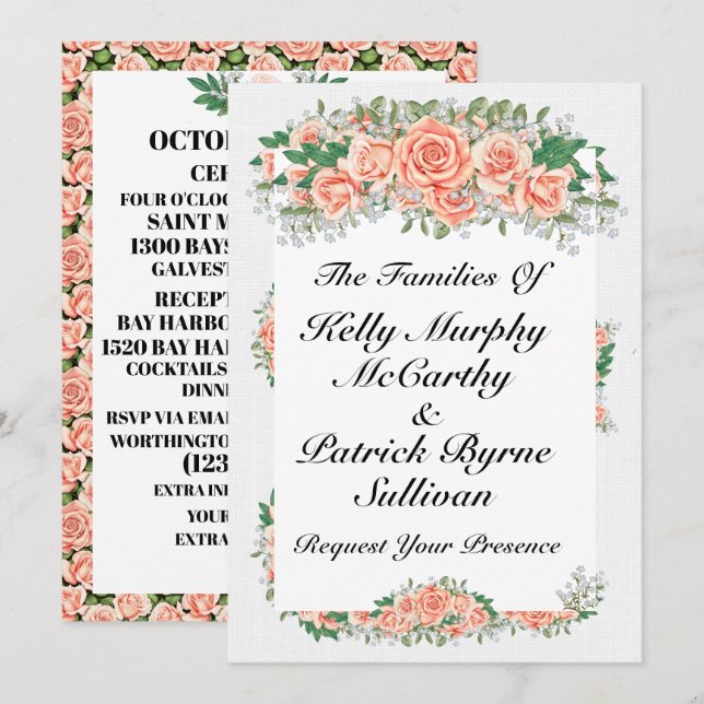 A Lovely Day For A Wedding Invitation (Front/Back)