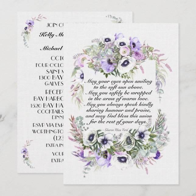 A Lovely Day For A Wedding Invitation (Front/Back)
