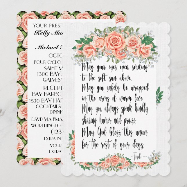 A Lovely Day For A Wedding Invitation (Front/Back)
