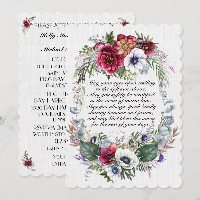 A Lovely Day For A Wedding Invitation (Front/Back)