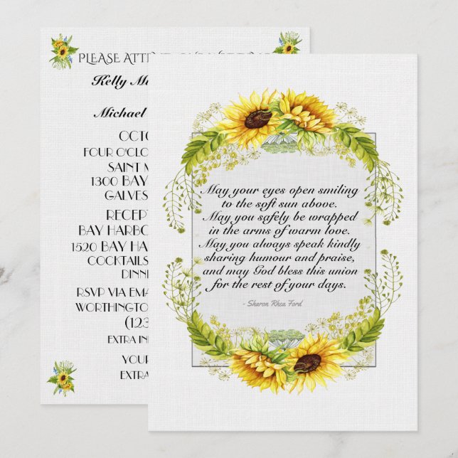 A Lovely Day For A Wedding - Invitation (Front/Back)