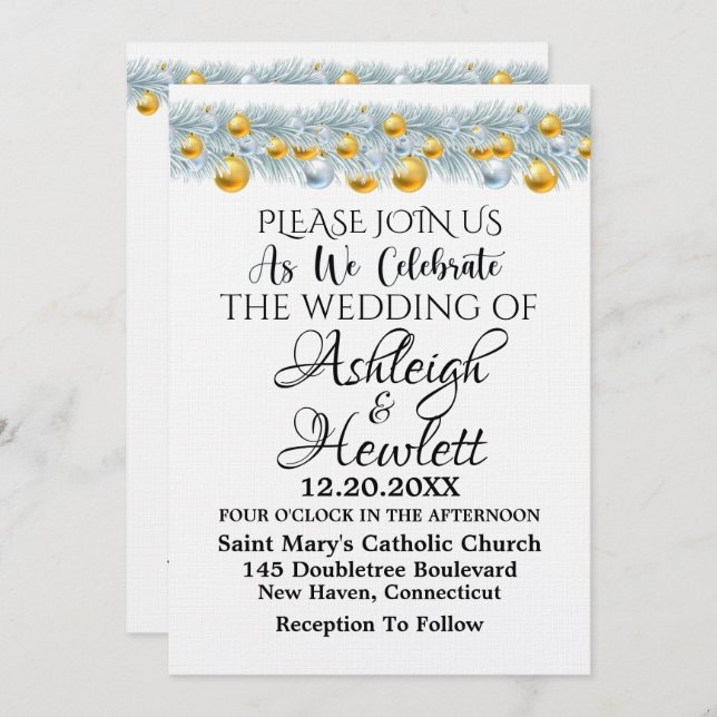 A Lovely Day For A Wedding See Back - Invitation (Front/Back)