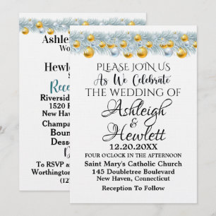 A Lovely Day For A Wedding See Back - Invitation