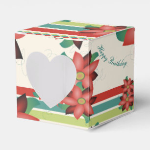 A Lovely Flowered Paper Heart Chocolate Favour Box