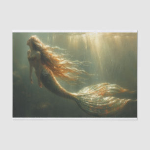 A lovely golden mermaid tissue paper