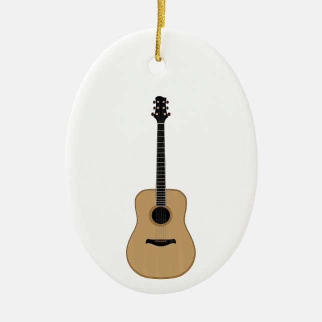 A lovely guitar ceramic tree decoration (Front)