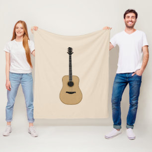 A lovely guitar fleece blanket
