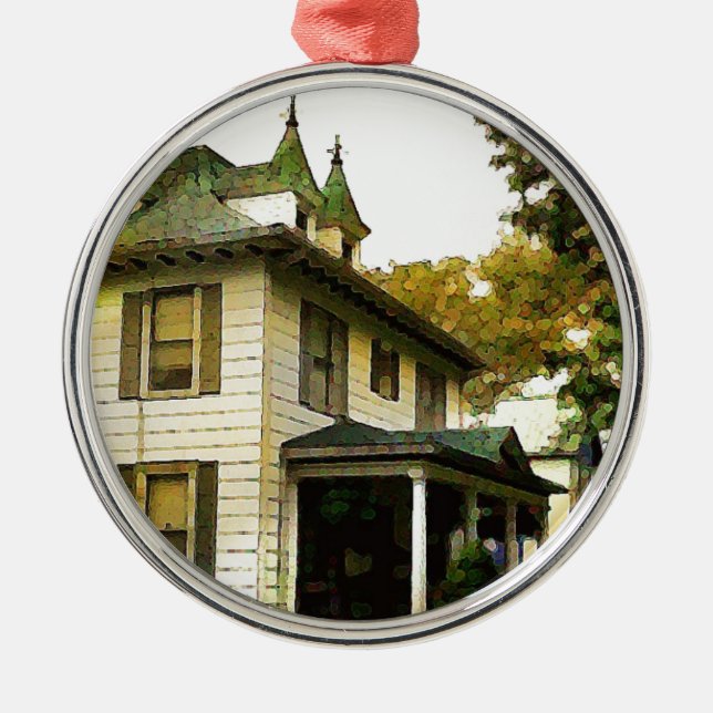 A lovely house metal tree decoration (Front)