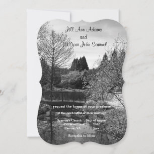 A lovely lake scene for a wedding invitation