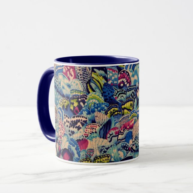A lovely Philip Jacobs Fabric Butterfly Wing Mug (Front Left)