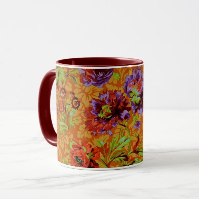 A Lovely Philip Jacobs Fabric Floral Brocade Mug (Front Left)