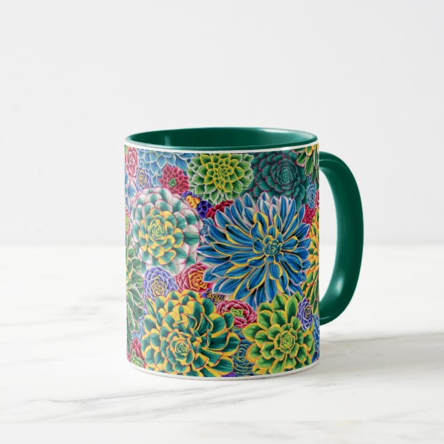 A lovely Philip Jacobs Fabric Succulent mug (Front Right)