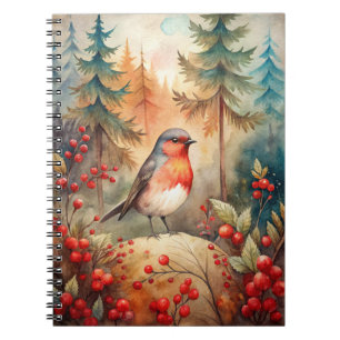 A lovely Robin in Autumn Notebook