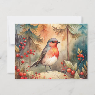 A lovely Robin in Autumn Postcard