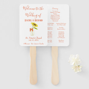 A lovely Sunflower Wedding Hand Fan