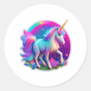 A Lovely Unicorn  Classic Round Sticker
