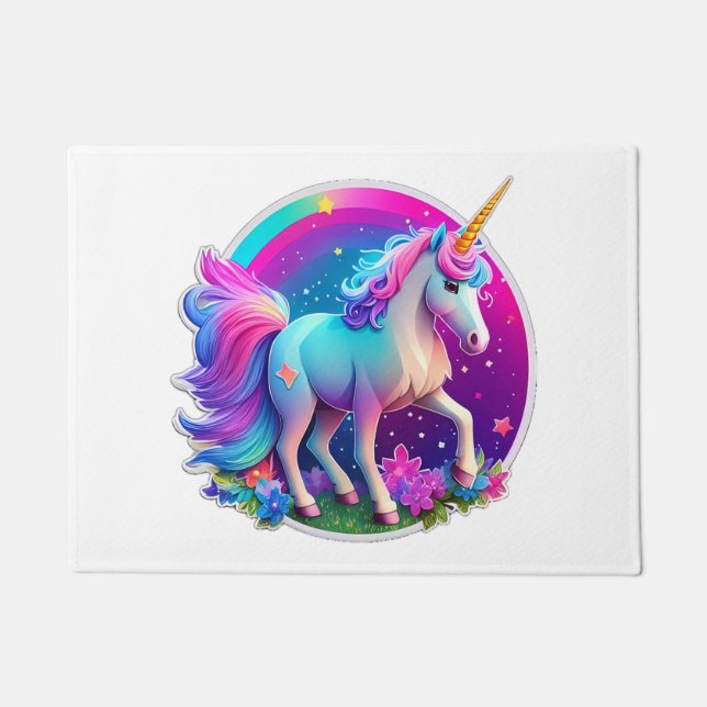 A Lovely Unicorn  Doormat (Front)
