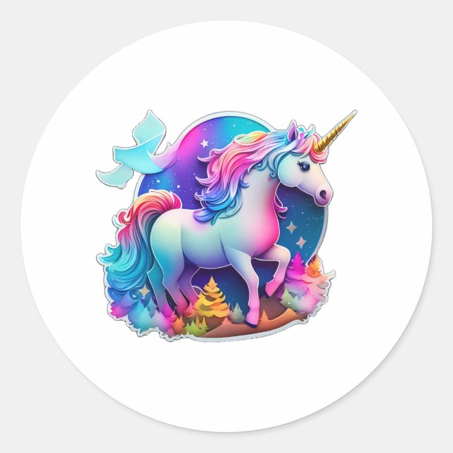 A Lovely Unicorn Sticker  (Front)