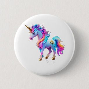 A Lovely Unicorn Sticker 1 6 Cm Round Badge