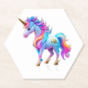A Lovely Unicorn Sticker 1 Paper Coaster