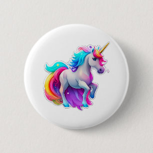 A Lovely Unicorn Sticker 2 6 Cm Round Badge
