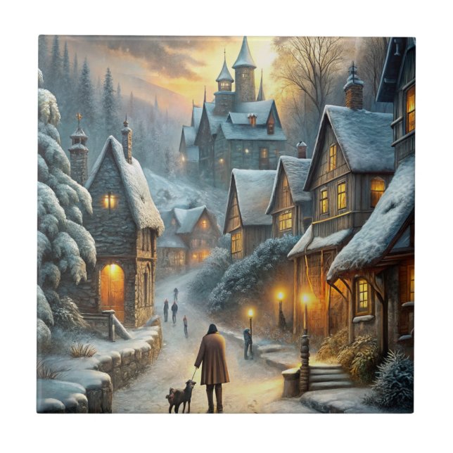 A Lovely Winter Scene Tile (Front)