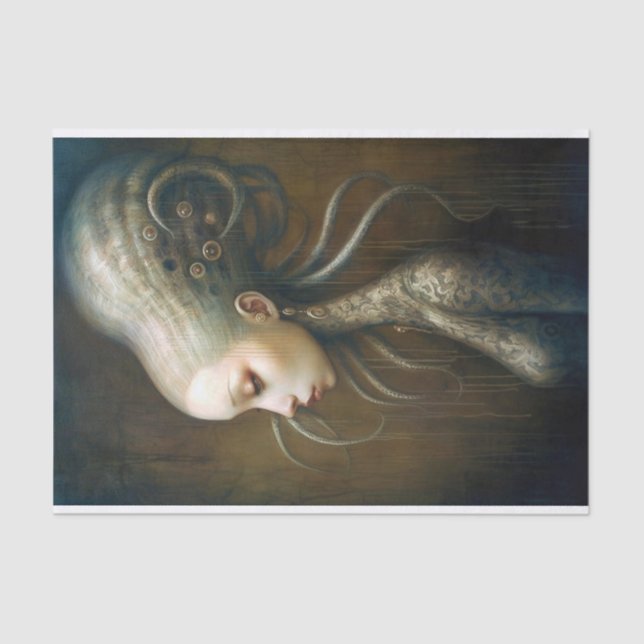 A lovely woman with tentacle hair tissue paper (Front)