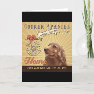 A Loving Cocker Spaniel Makes Our House Home Holiday Card