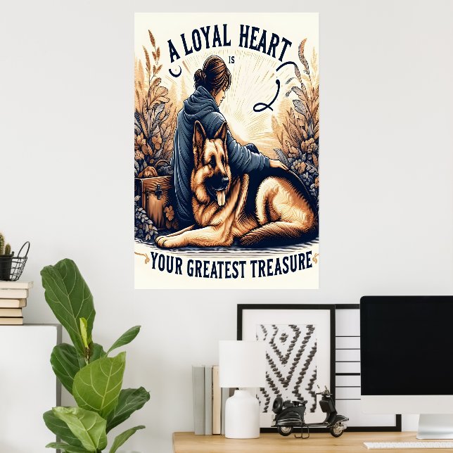 A Loyal Heart and a Faithful Friend Poster (Home Office)
