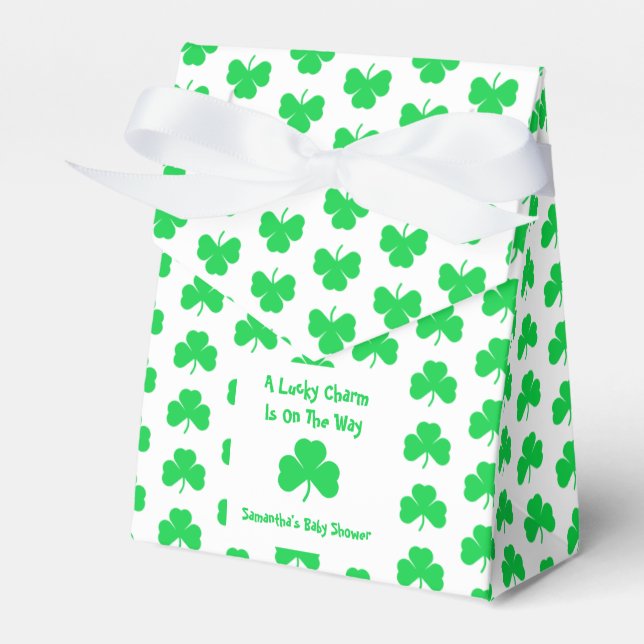 A Lucky Charm Is On The Way Favour Box (Front Side)