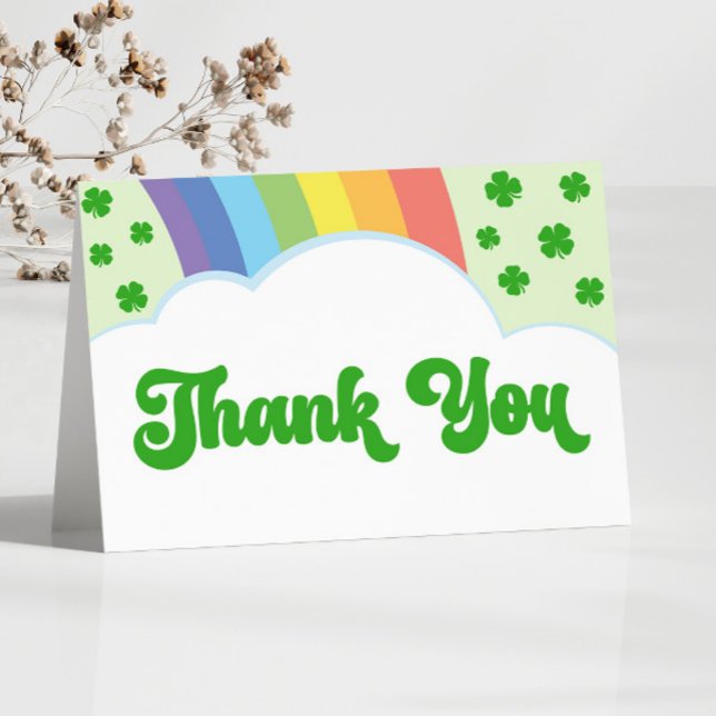 A Lucky Charm St. Patrick's Day Baby Shower Thank You Card (Creator Uploaded)