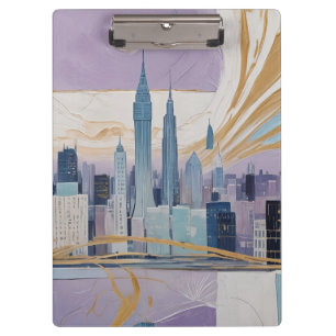 A Lunar Cityscape Clipboard