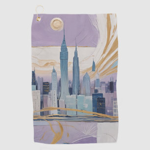 A Lunar Cityscape Golf Towel