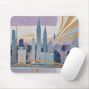 A Lunar Cityscape Mouse Mat