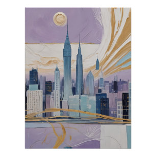 A Lunar Cityscape Poster