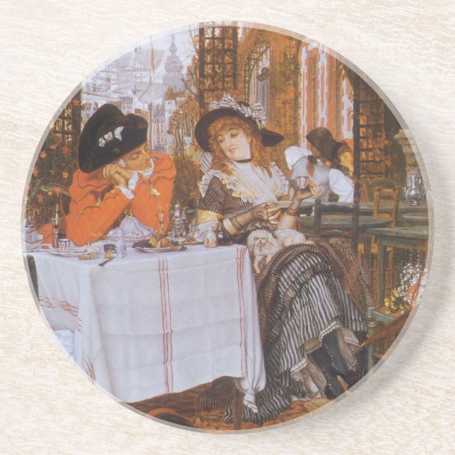 A Luncheon (Le Dejeuner) by James Tissot Coaster (Front)