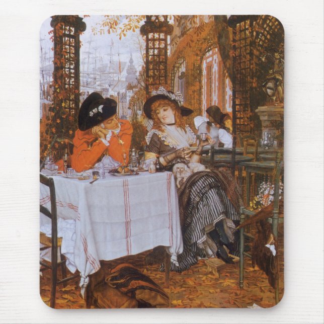 A Luncheon (Le Dejeuner) by James Tissot Mouse Mat (Front)