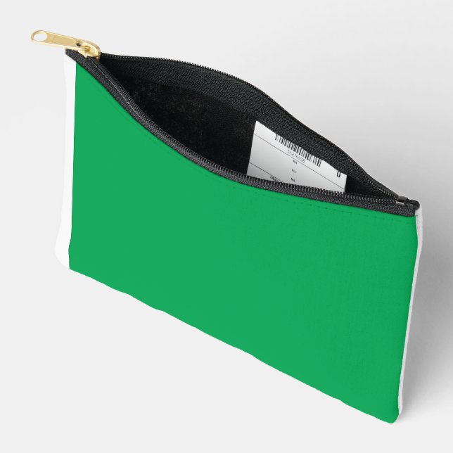 A lush green fern with delicate, intricately patte accessory pouch (Open)