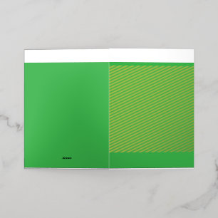 A lush landscape filled with dense green trees and foil greeting card