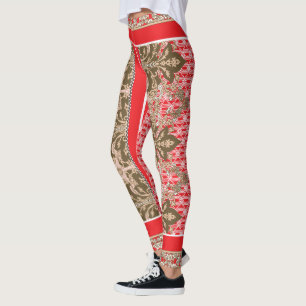 A luxurious Indian wedding dress showcasing a deta Leggings