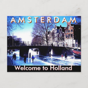 A M S T E R D A M , Welcome to Holland by Mojisola Postcard
