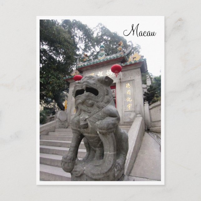 a-ma temple statue postcard (Front)