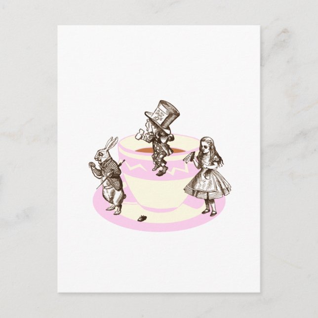 A Mad Tea Party Invitation Postcard (Front)
