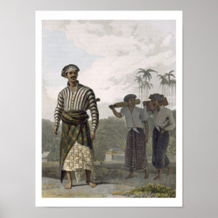 A Madurese of the Rank of Mantu, plate 7 from Vol Poster