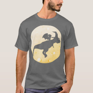 A Magic Dragon With Hat Flying By The Moon On Hall T-Shirt