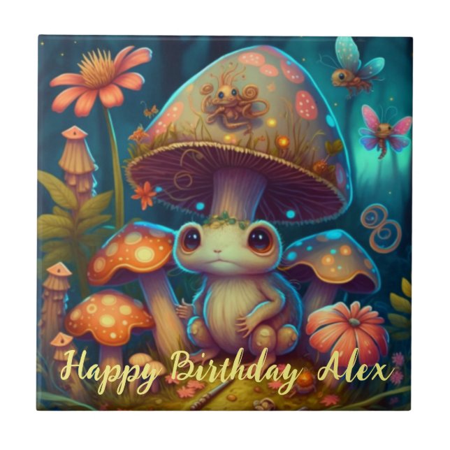 A magic frog in a magic forest  tile (Front)