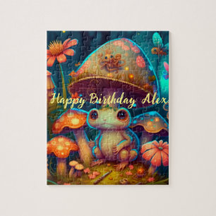 A magic mushroom frog jigsaw puzzle