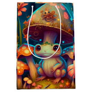 A magic mushroom frog       medium gift bag